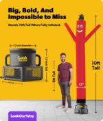 Hombre tubo inflable bailarín Torero Inflatables 11M0200112CS12 con soplador 3.05 metros rojo publicidad exterior