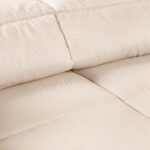 Cobertor para Todas las Estaciones Home City COMFORTER KG ST-CR Rayas Anchas King Crema