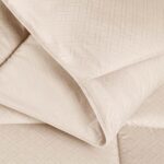 Cobertor para Todas las Estaciones Home City COMFORTER KG ST-CR Rayas Anchas King Crema