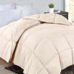 Cobertor para Todas las Estaciones Home City COMFORTER KG ST-CR Rayas Anchas King Crema