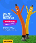 LookOurWay Air Dancers Wacky Waving Conjunto de Hombre Tubo Inflable - Hombre Danzante Inflable de 10 Pies de Alto con S