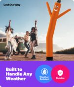 LookOurWay Air Dancers Wacky Waving Conjunto de Hombre Tubo Inflable - Hombre Danzante Inflable de 10 Pies de Alto con S