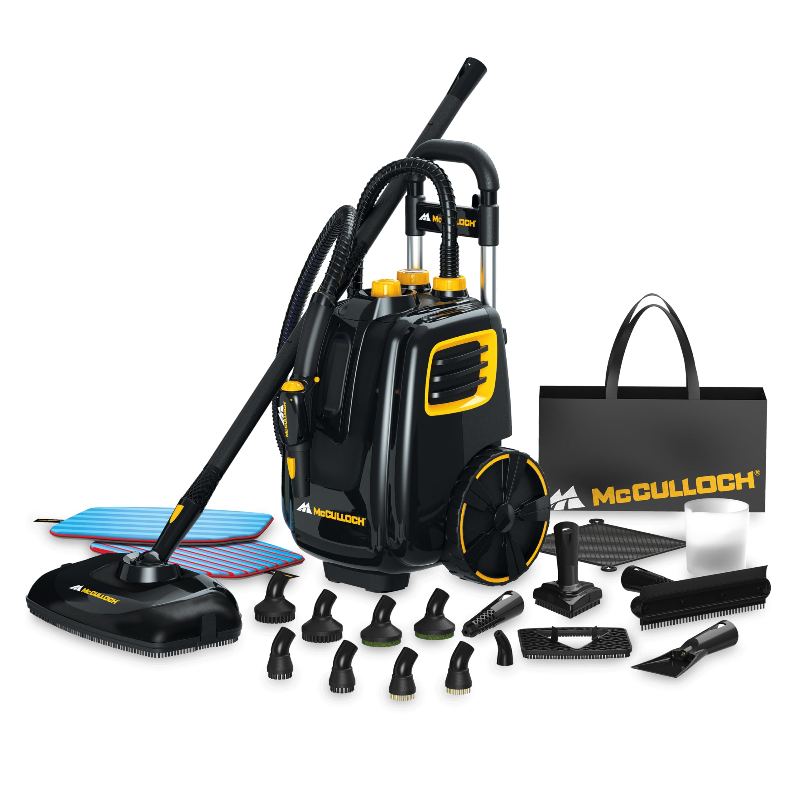 Version 1.0.0 Sistema de vapor McCulloch MC1385 23 accesorios limpieza sin productos químicos pisos azulejos autos superficies duras