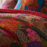 Juego de cama reversible acolchado Greenland Home Fashions Jewel Kantha GL-1304WBSK 100% algodón King California King 5