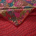Juego de cama reversible acolchado Greenland Home Fashions Jewel Kantha GL-1304WBSK 100% algodón King California King 5