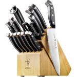 Juego de cuchillos de cocina con bloque Henckels Statement 13550-005 de 15 piezas mango blanco