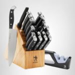 Juego de cuchillos de cocina con bloque Henckels Statement 13550-005 de 15 piezas mango blanco