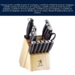 Juego de cuchillos de cocina con bloque Henckels Statement 13550-005 de 15 piezas mango blanco