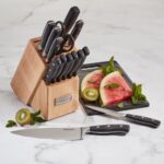 Cuisinart Classic Triple Rivet Juego de cuchillos (16 piezas), Juego de bloque para cuchillos, 15 piezas C77TR-15P