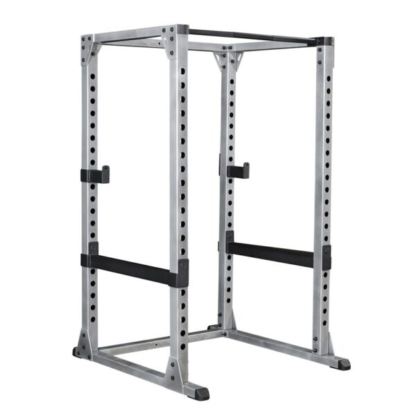 Body-Solid (GPR378 Power Rack - Jaula de acero resistente con barras de seguridad ajustables y barra de barbilla para el
