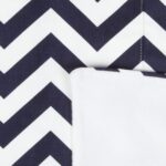 Cubrecama Twin chevron algodón reversible New Arrivals Inc VQE-034 azul marino blanco