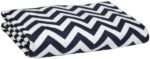 Cubrecama Twin chevron algodón reversible New Arrivals Inc VQE-034 azul marino blanco