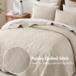 Colcha acolchada reversible Quebec Madison Park MP13-709 estilo damasco todas las estaciones tamaño Individual 81 x 110