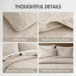 Colcha acolchada reversible Quebec Madison Park MP13-709 estilo damasco todas las estaciones tamaño Individual 81 x 110