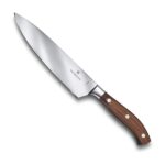 Victorinox Grand Maître Chef's - Cuchillo ergonómico con hoja recta innovadora - Mango de madera - 8 pulgadas 7.7400.20G