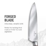 Victorinox Grand Maître Chef's - Cuchillo ergonómico con hoja recta innovadora - Mango de madera - 8 pulgadas 7.7400.20G