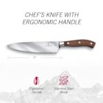 Victorinox Grand Maître Chef's - Cuchillo ergonómico con hoja recta innovadora - Mango de madera - 8 pulgadas 7.7400.20G