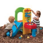 Escalador con balón para niños Step2 Play Fun, duradero, para exterior o interior, toboganes para niños y escalador con