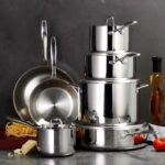 Sartén y Juego de Utensilios de Cocina Tramontina Gourmet 80116 249DS Acero Inoxidable 18 10 Triple Capa Apto para Induc