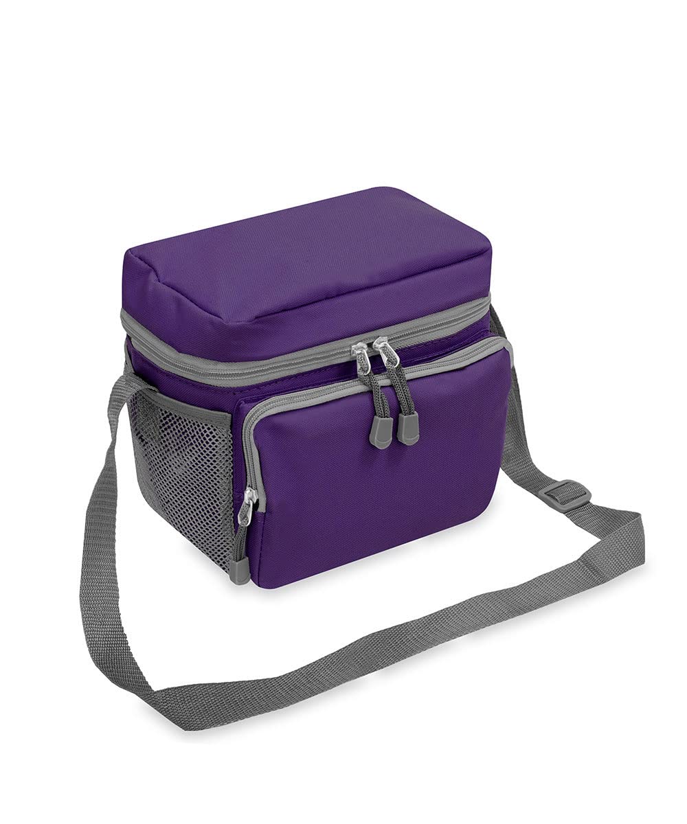 Version 1.0.0 Bolsa para almuerzo Everest Luggage CB6-EGP/GRY color berenjena púrpura con gris