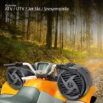 Pyle Altavoces marinos impermeables alimentados por ATV - Sistema de sonido Bluetooth UTV de 500 W, altavoces ATV de son