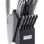 Cuisinart Juego de Cuchillos con Bloque, Juego de 15 Piezas de Cuchillos de Cocina con Hojas de Acero para Corte Preciso