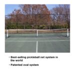 Sistema de red para pickleball On Court Off Court TAPND Deluxe estructura de tubos ovalados con ruedas de bloqueo 22 pie
