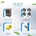 Enfriador Evaporativo Portátil Hessaire MC37M – 3,100 CFM para Espacios de hasta 70 m², Tanque 10.3 Galones, 4 Velocidad