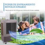 Enfriador Evaporativo Portátil Hessaire MC37M – 3,100 CFM para Espacios de hasta 70 m², Tanque 10.3 Galones, 4 Velocidad