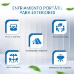 Enfriador Evaporativo Portátil Hessaire MC37M – 3,100 CFM para Espacios de hasta 70 m², Tanque 10.3 Galones, 4 Velocidad