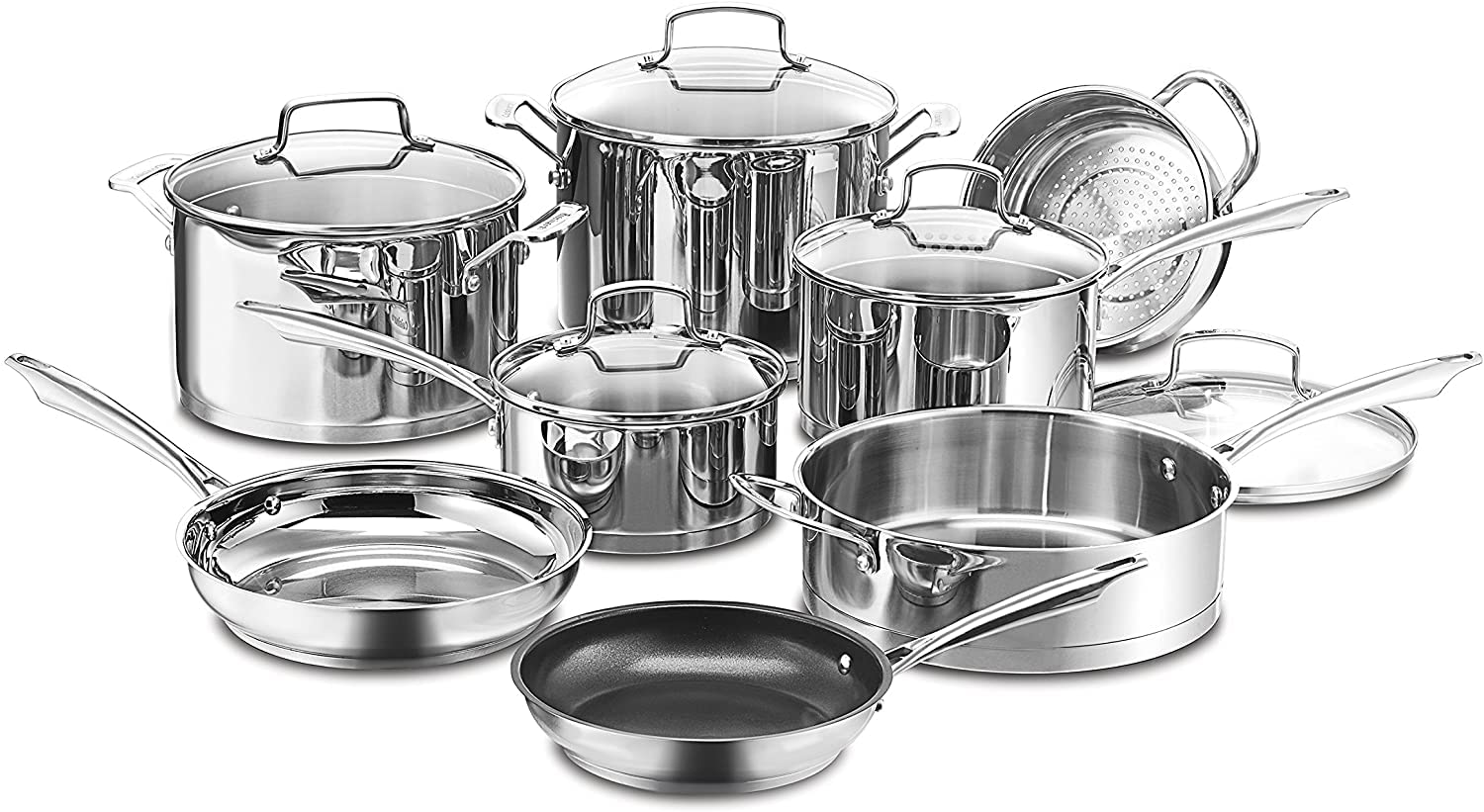 Version 1.0.0 Batería de cocina Cuisinart 89-13 juego de ollas de acero inoxidable profesional 13 piezas