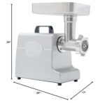 LEM Productos MightyBite # 8 Picadora de carne, máquina eléctrica de aluminio de 500 vatios, ideal para uso regular LEM