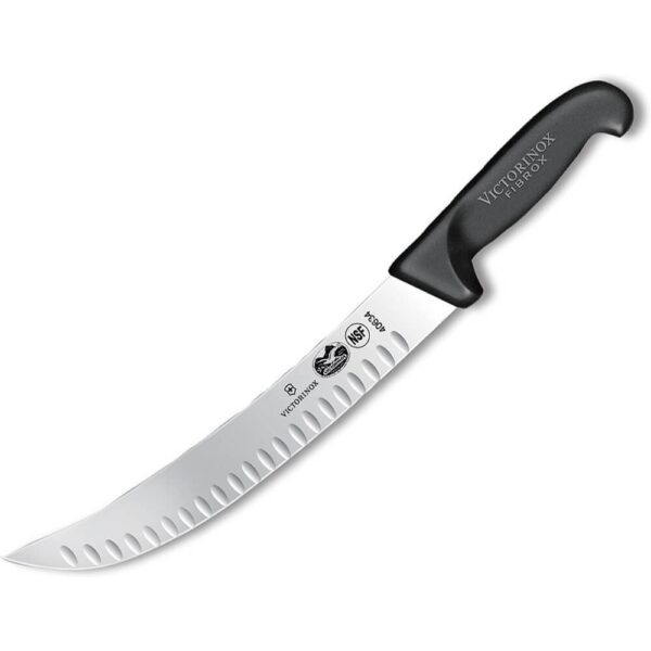 Victorinox 10" Cuchillo de Cimetro, Hoja Curva, Granton, Mango Fibrox Negro 5.7323.25 5.7323.25