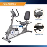 Bicicleta estática reclinada magnética Marcy NS-40502R 8 niveles de resistencia