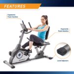 Bicicleta estática reclinada magnética Marcy NS-40502R 8 niveles de resistencia
