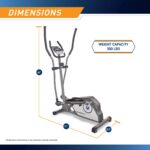 Máquina Elíptica Marcy NS-40501E resistencia magnética 8 niveles LCD cardio hogar