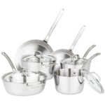 Batería de cocina Viking Culinary 4013-3S10 de 3 capas acabado espejo 10 piezas