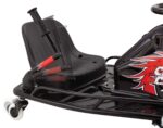 Razor Crazy Cart DLX - Go Kart eléctrico de deriva de 24V - Barra de deriva mejorada, dirección con perilla Brodie, velo
