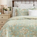 Juego de colchas reversibles Laura Ashley Revman International 206344 Brompton Serene algodón King