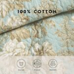Juego de colchas reversibles Laura Ashley Revman International 206344 Brompton Serene algodón King