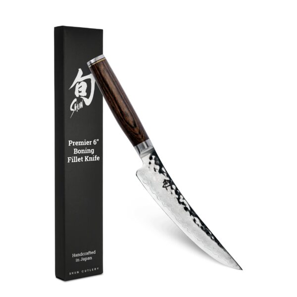 Shun Cutlery Premier - Cuchillo para deshuesar y filetear de 6 pulgadas, se desliza fácilmente a través de la carne y el