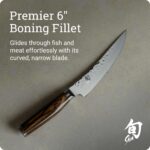 Shun Cutlery Premier - Cuchillo para deshuesar y filetear de 6 pulgadas, se desliza fácilmente a través de la carne y el