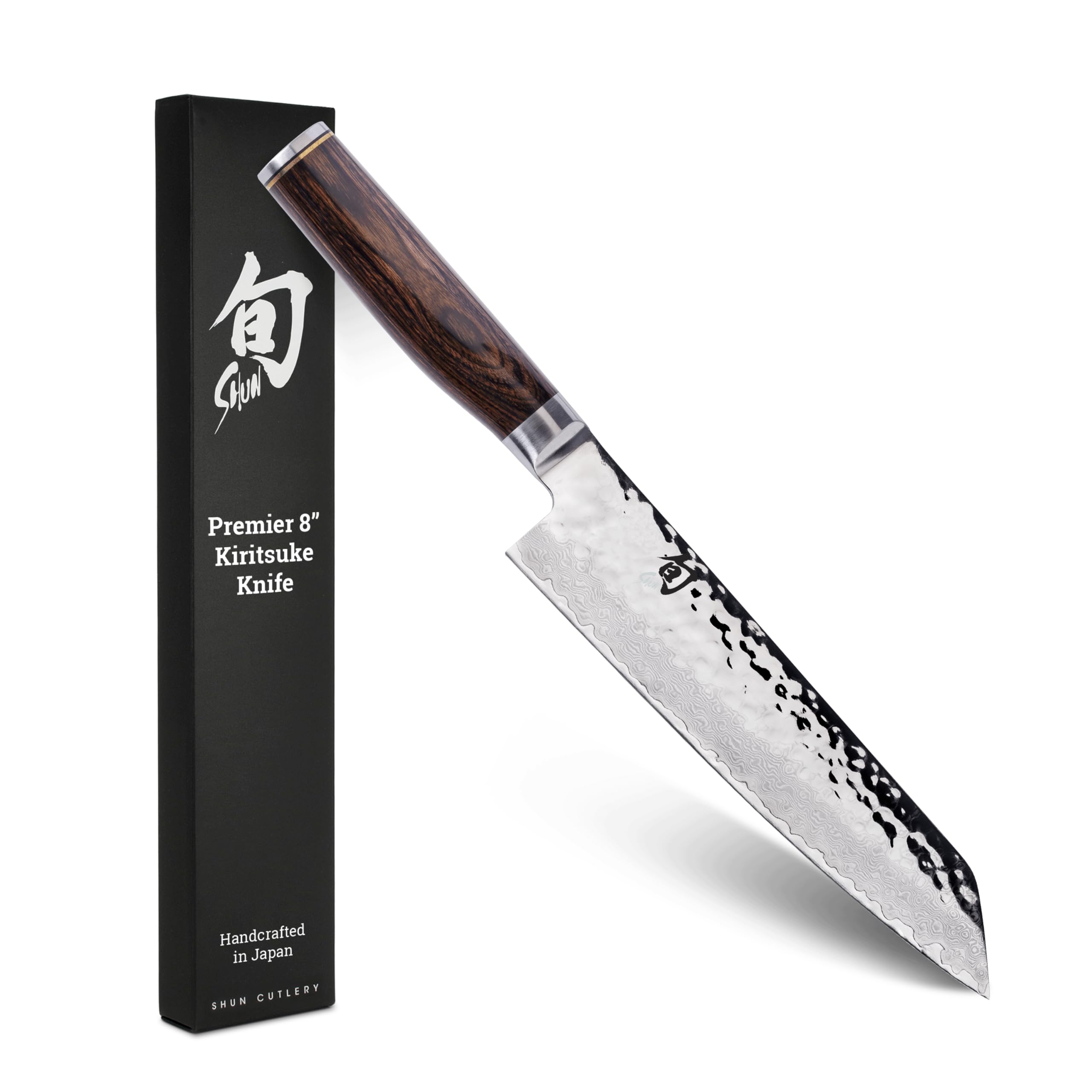Version 1.0.0 Shun Premier - Cuchillo Kiritsuke de 8 pulgadas, cuchillo de cocina japonés hecho a mano para chefs profesionales y domé