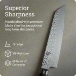 Shun Premier - Cuchillo Kiritsuke de 8 pulgadas, cuchillo de cocina japonés hecho a mano para chefs profesionales y domé