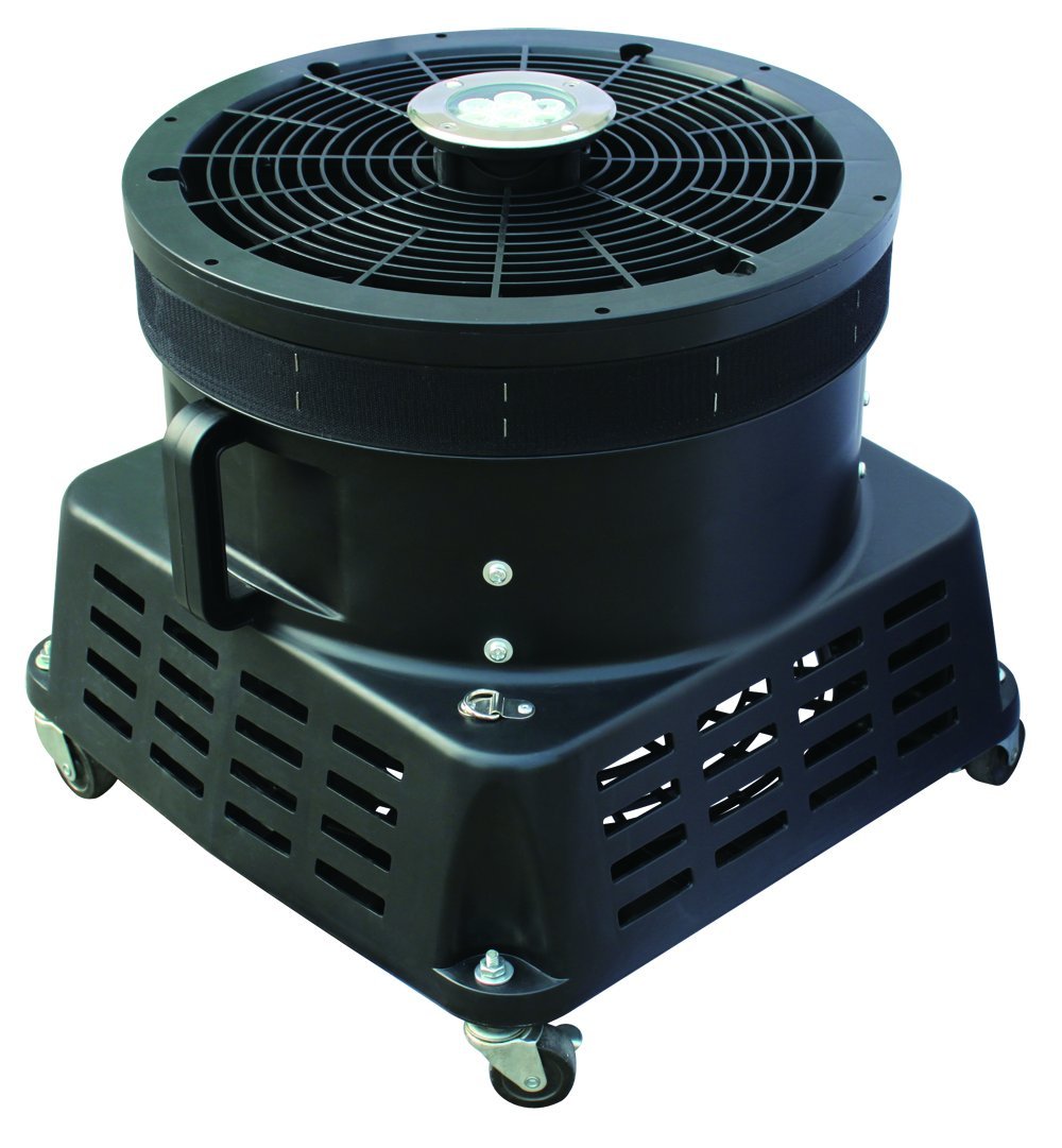 Version 1.0.0 Soplador de tubo XPOWER BR-460L 1 HP 5800 CFM con luces LED, resistente a la intemperie, 18 pulgadas, certificado ETL/CE