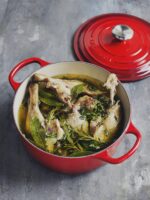 Horno Holandés Redondo Olla Le Creuset LS2501 2867SS Hierro Fundido Esmaltado 7.25 Cuartos Color Cereza