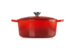 Horno Holandés Redondo Olla Le Creuset LS2501 2867SS Hierro Fundido Esmaltado 7.25 Cuartos Color Cereza