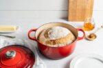 Horno Holandés Redondo Olla Le Creuset LS2501 2867SS Hierro Fundido Esmaltado 7.25 Cuartos Color Cereza