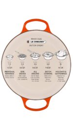 Horno Holandés Redondo Olla Le Creuset LS2501 2867SS Hierro Fundido Esmaltado 7.25 Cuartos Color Cereza
