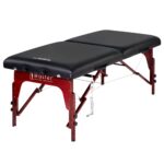 Montclair ThermaTop™ Master Massage Mesa de masaje portátil de 31 pulgadas con espuma viscoelástica, paneles de reiki y